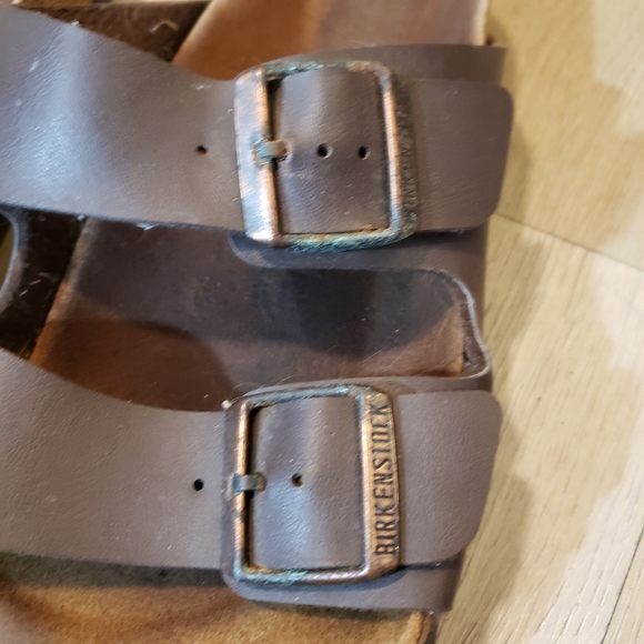 Birkenstock Dark Brown Sandals Double Buckle With Amazing Patina - Picture 3 of 9